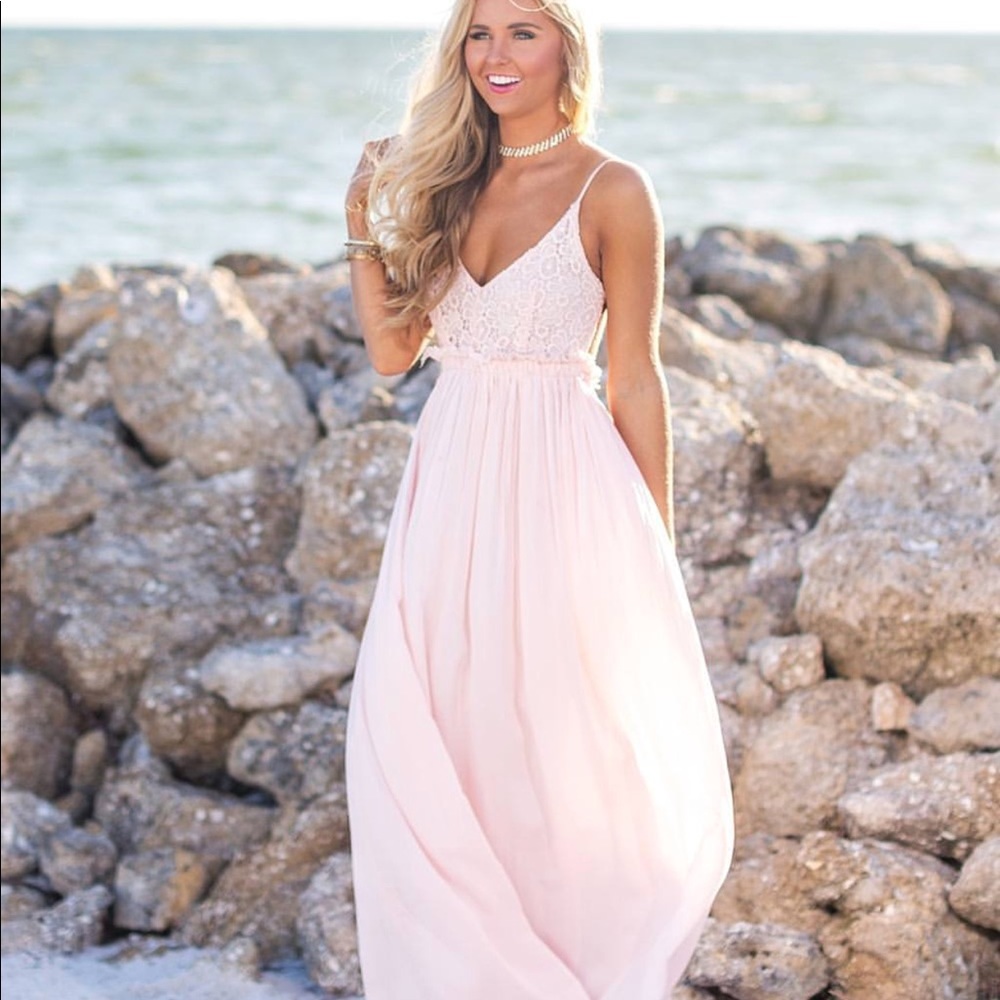 Parvenue Peach Maxi Dress from Pink Lily Boutique